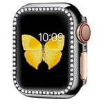 Apple Watch Serie 4/5/6/SE/SE2 Cover Diamond Case - 44mm - Sort