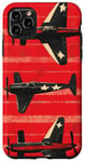 Coque pour iPhone 11 Pro Max Coque de téléphone rétro à rayures rouges vintage WWII P40 Tiger Warbird