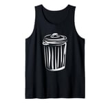 Funny Garbage Truck Art Trash Can For Toddler Boys Tank Top