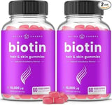 Nutrachamps Biotin Gummies 10,000 Mcg - Healthy Hair, Skin & Nails for Women, Me