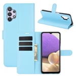 Samsung Galaxy A32 4G Pu Wallet Case [Lightblue]