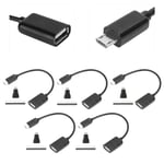 5Sets Micro USB To OTG Cable Female To Mini Male Adapter GPIO Header F