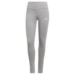 adidas Essentials High-Waisted Logo Leggings Femme, Medium Grey Heather/White, XXS