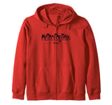 Vintage Metropolitain Paris Metro Sign Zip Hoodie