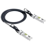 SFP+ DAC Twinax Cable, SFP+ to SFP+ Direct Attach Copper Passive for Cisco SFP-H10GB-CU0.5M, Ubiquiti UniFi, Meraki, Mikrotik, Fortinet, Netgear, D-Link, TP-Link and More,0.5-Meter(1.6ft)