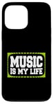 Coque pour iPhone 13 Pro Max Music Is My Life Sounds Listening Melody Beats Vibes Lover