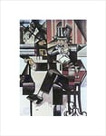 Wee Blue Coo Juan Gris Man In Cafe Old Master Picture Wall Art Print