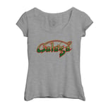 T-Shirt Femme Col Echancré Galaga Jeux Vidéo Retro Gaming Vintage