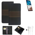 Phone Case + earphones for Motorola Moto G42 Wallet Cover Bookstyle protective