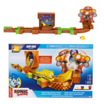 SONIC THE HEDGEHOG Go Go Racers Deluxe Playset with Diecast Super Sonic Figure, 