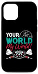 iPhone 12/12 Pro Your World My World Bullseye Darting Dart Tournament Darts Case