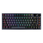 ASUS ROG Azoth 75 Wireless DIY Custom Gaming Keyboard, OLED Display, Gaasket-Mount, Three-Layer Dampening, Hot Swappable Pre-lubed ROG NX Red Switches & Keyboard Stabilizers, PBT Keycaps, RGB Black,