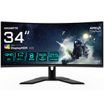 Gigabyte G34WQCP 34" UWQHD Curved Gaming Monitor - 3440 x 1440  1500R  180Hz  1ms  350 cd/m²  AMD FreeSync Premium  DisplayHDR 400  HDMI 2.0 