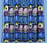 66"x72" CURTAINS MONSTERS INC UNIVERSITY SULLEY MIKE ART OK PURPLE BLUE GREEN