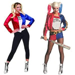 Rubie's Official Suicide Squad Ladies Harley Quinn Joker Costume Kit, Large: UK 14-16 & 32943 Official DC Suicide Squad Ladies Harley Quinn Inflatable Baseball Bat