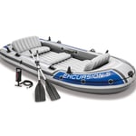 通用 Five people inflatable kayak rubber boat fishing boat widened and thickened/basic package