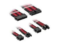 Kolink Core Standard Braided Cable Extension Kit - Jet Black/Racing Red