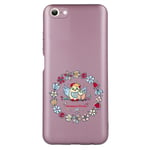 Coque rose pour Iphone 7 8 SE maman poule et fleur