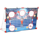 HOMCOM Cage de Handball Enfant extérieur, But 5 Zones cibles, Ballon de Handball Gonflable, Pompe, piquets de Sol en Forme de U, Cadre léger