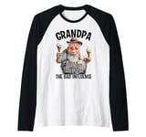 Grandpa The Man The Myth The Bad Influence Raglan Baseball Tee