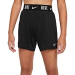 NIKE Girl's G Nk Df Trophy 6in Shorts, Black/Black/(White), 7 Years UK