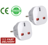 2 X UK to EU Europe Travel Adapter Plug France,Germany,Greece,Spain,Egypt,Turkey