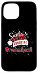 Coque pour iPhone 15 Plaid de Noël Dreamboat préféré de Funny Santa