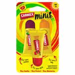 Carmex Minis 3-Pack Squeze Tube Lip balm Sampler SPF15 Moisturizing 3 x 5g