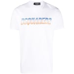 Dsquared2 Mens Sparkle Logo Cool Fit White T-Shirt - Size X-Large