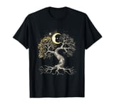 Tree Life Yin Yang Ancient Bohemian Fantasy T-Shirt