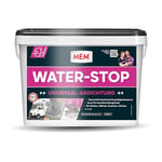 MEM Water Stop - Joint universel et anti-humidité - Idéal pour une utilisation en intérieur et en extérieur - Sans solvants, silicone et bitume, étanchéité instantanée - Gris - 14 kg