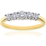 Diamant L'Eternel Womens Eternity Ring, 18ct Yellow Gold IJ/I Round Brilliant Certified Diamond 0.50ct Weight - Size N