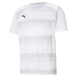 PUMA mens Shirt, Puma White-Glacier Gray-Puma Black, M