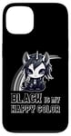 iPhone 13 Black Is My Happy Color Goth Girl Emo Gothic Unicorn Case