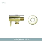 Douille murale en laiton pour douche,robinet d'angle,filetage externe,accessoires de baignoire,noir,G1,2"" - Type Gold A