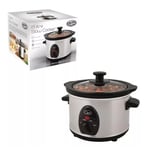 Quest 35260 1.5L 120W Stainless Steel Slow Cooker - Silver