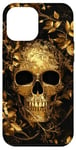 Coque pour iPhone 12 Pro Max Crâne Nature Éléments Comme Feuilles Crâne Art