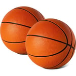 5” Gummimini-basketboll för mini-basketkorg, 2-pack,