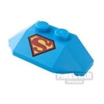 Printed Wedge 2 x 4 - Superman Logo - Dark Azure