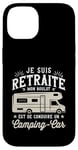 Coque pour iPhone 14 Camping Car Papy Humour Camping Car Cadeau Campeur Retraite