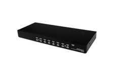 StarTech.com 8 Port 1U RackMount USB PS/2 KVM Switch with OSD - KVM switch - 8 porte