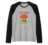 Black History I Am The Storm Patriotic Afro Woman Raglan Baseball Tee