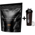 Diet Whey Protein Powder Chocolate 1KG Tom Oliver + ON Shaker DATED OCT/2023