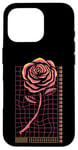 Coque pour iPhone 16 Pro Vaporwave Rose rétro Futuriste Rose Esthétique