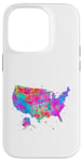 Coque pour iPhone 14 Pro Carte des États-Unis