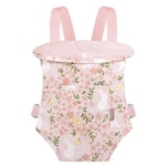 GAGAKU Doll Carrier Baby Doll Accessories Babydoll Swing 18 Inche Doll Carrier Baby Doll with Carrier Backpack for Toddlers - Pink Rabbit Garden