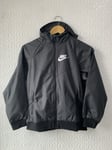 Nike Boys Hooded Lightweight Jacket Black Size 9-10 Years BNWT