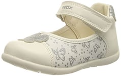 Geox Bébé Fille B Elthan Girl B Premiers Pas, White/Silver, 20 EU