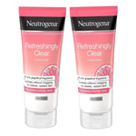 2x Neutrogena Refreshing Clear Oil-Free Moisturiser With Pink Grapefruit 50ml