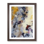 Bend And Break Abstract Framed Print for Living Room Bedroom Home Office Décor, Wall Art Picture Ready to Hang, Walnut A2 Frame (64 x 46 cm)